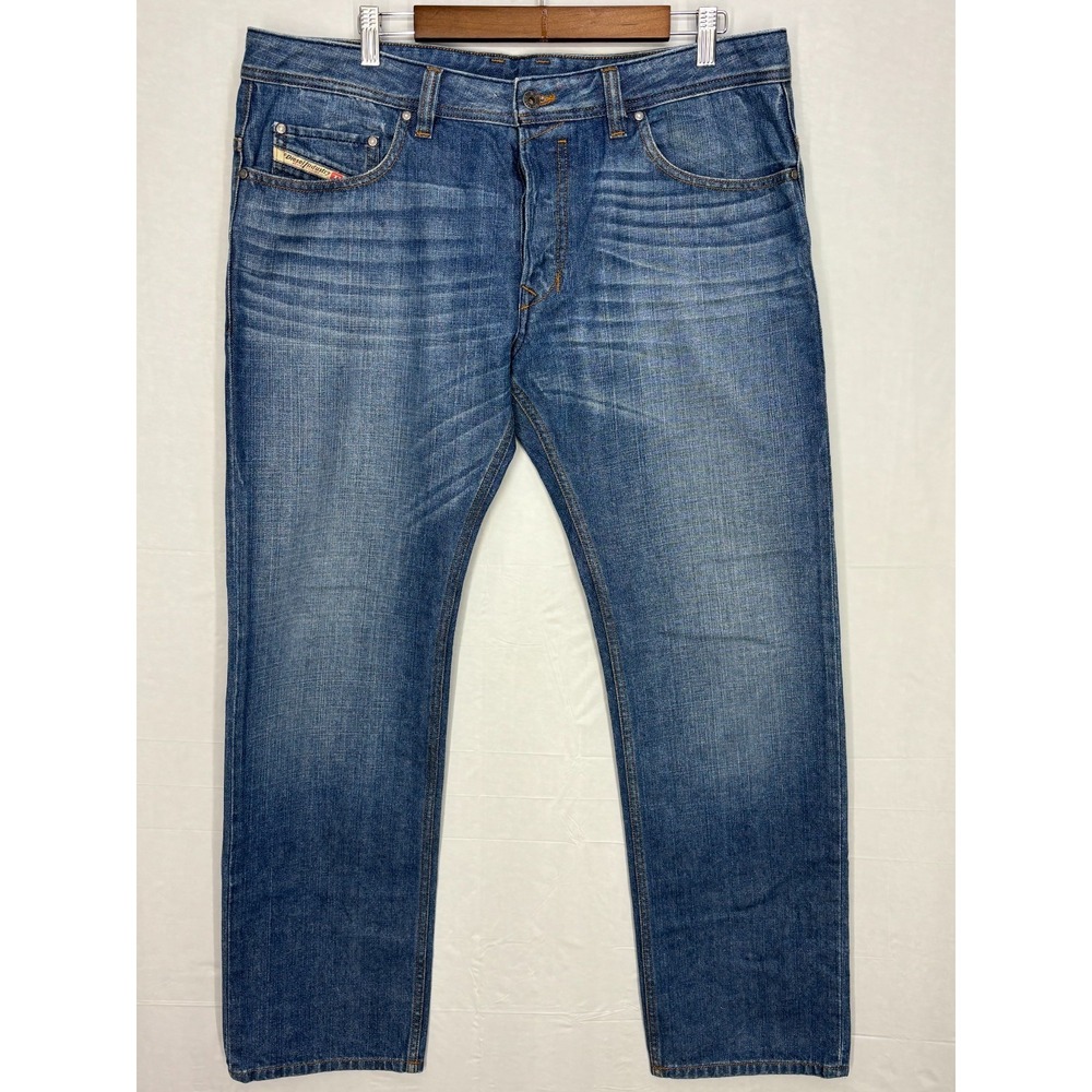 Diesel Safado Straight Leg Jeans Mens Blue Regular Slim Fit Button Fly 38x32